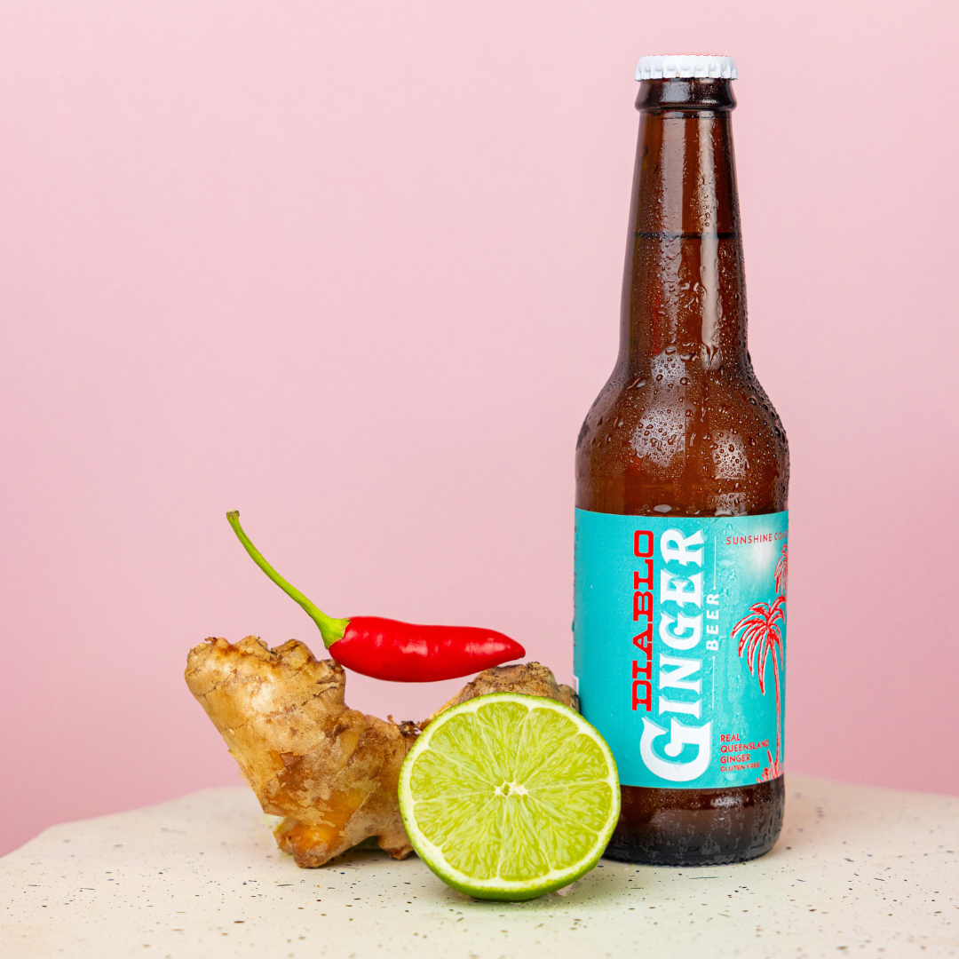 Diablo Alcohol-Free Ginger Beer Carton - 16 Stubbies